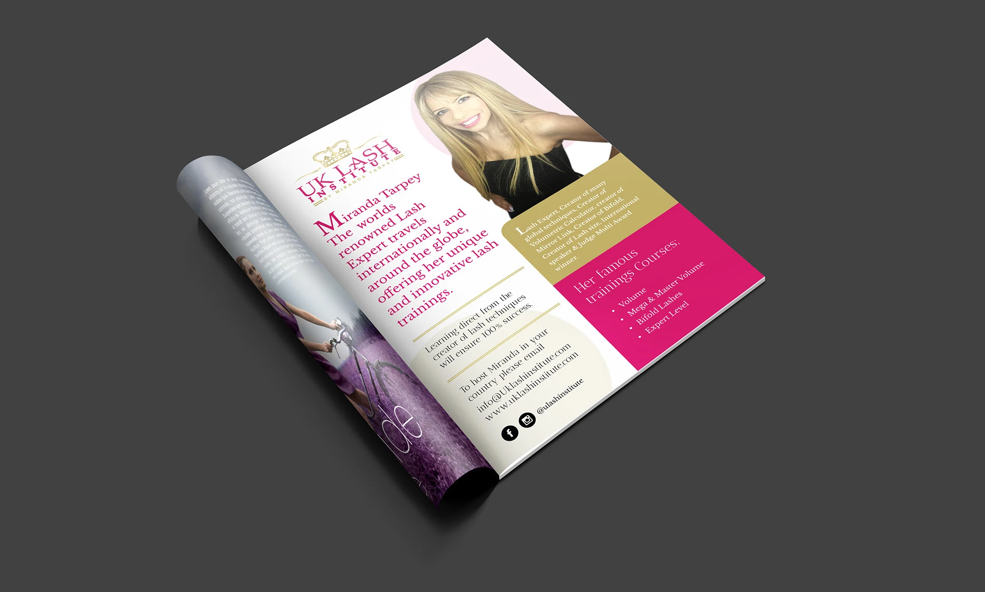Magazine advert design